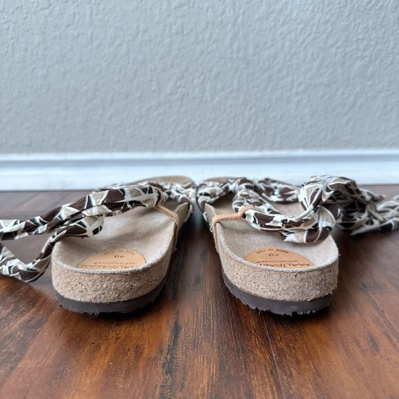 MALIPARMI Bow Open-Toe Ankle Strap Sandals Cork Comfy ITALY MADE - Picture 8 of 9